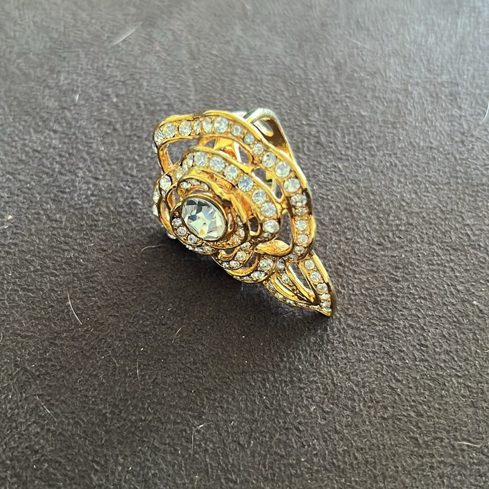 Gold Statement Ring - image 3